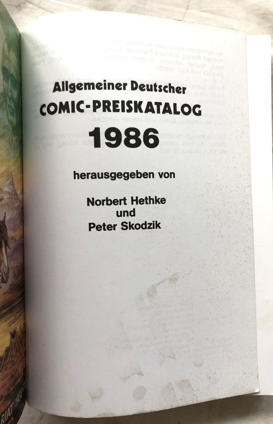 Fumetti: Allgemeiner Deutscher Comic-Preiskatalog 1986 – Usato da Schaffhausen venduto da durruti 2