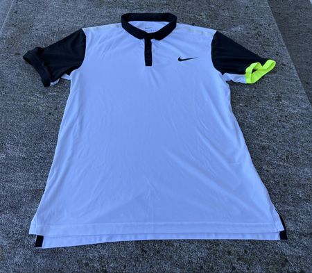 Polo Nike Dri-Fit Grösse M weiss/schwarz 