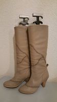 NEU Beige Lederstiefel Gr. 35