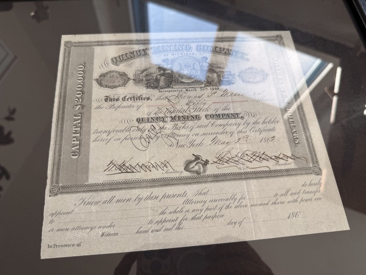 Documenti: Sammleaktie Quincy Mining Company – Usato da Zürich venduto da ol-inclusive 1