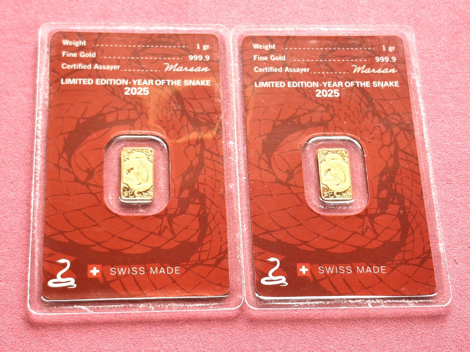 Metalli preziosi: ARGOR-HERAEUS - SNAKE - PÄRCHEN – Nuovo e nell'imballaggio originale da Boniswil venduto da dpd4coins 1