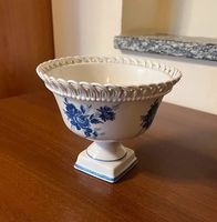  Coppetta su Piede Capodimonte con Decoro Blu