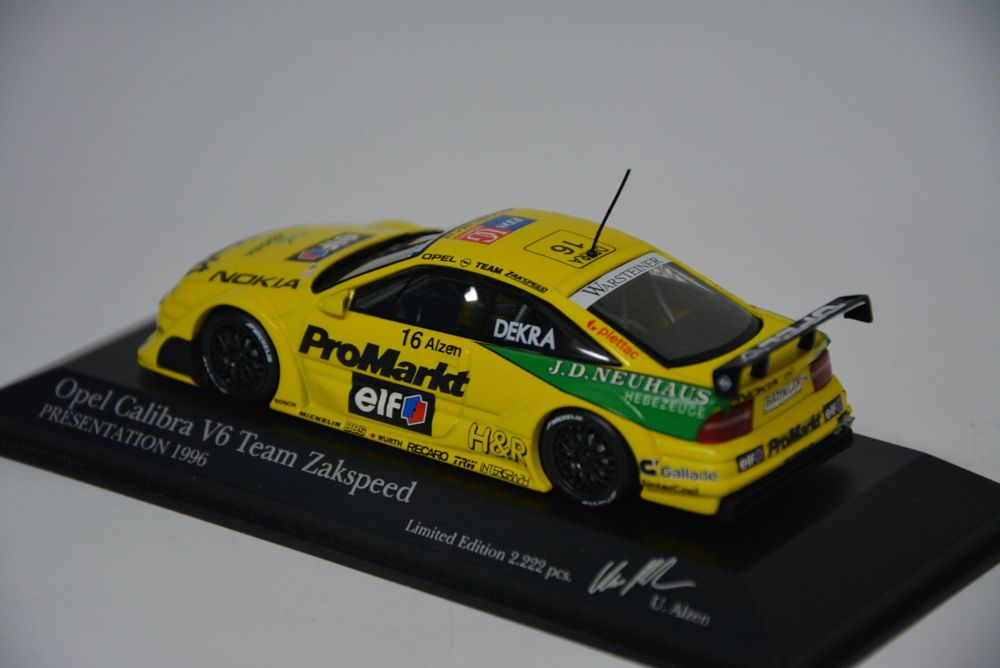 Norev 1/18 – Opel Calibra V6 ITC 1996 #15 Uwe Alzen Team Zakspeed (prévente)
