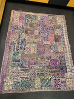 Vintage Indien Wandbehang 168x214 cm Handarbeit Patchwork