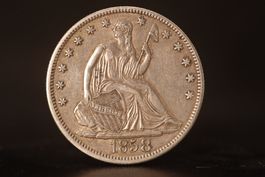 Half 1/2 Dollar 1858 - Silber