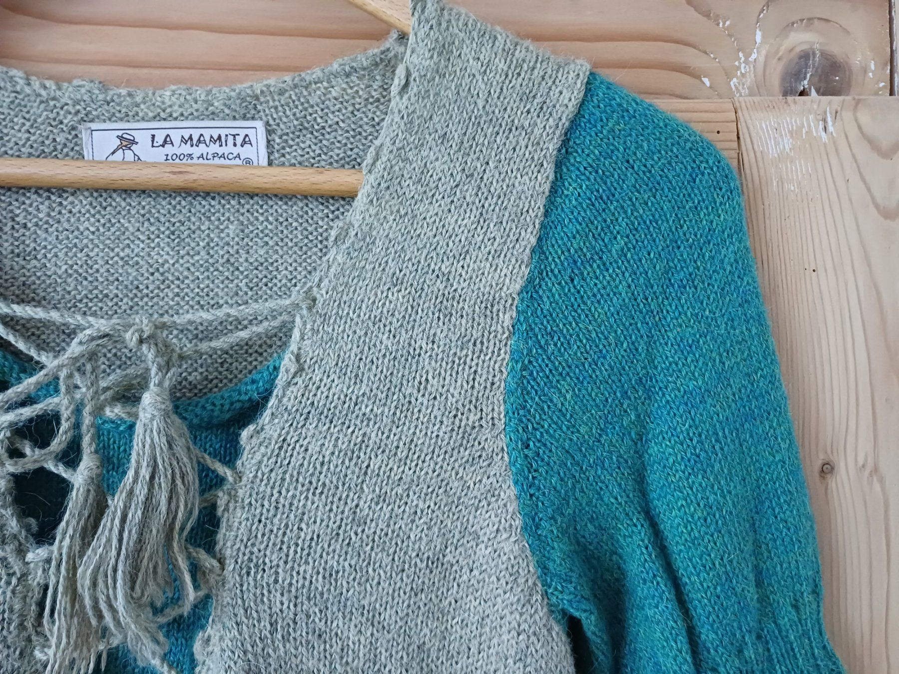 Vestiti: Kleid 100% Alpaka Wolle Ethno – Usato da Elgg venduto da Flurinal 2