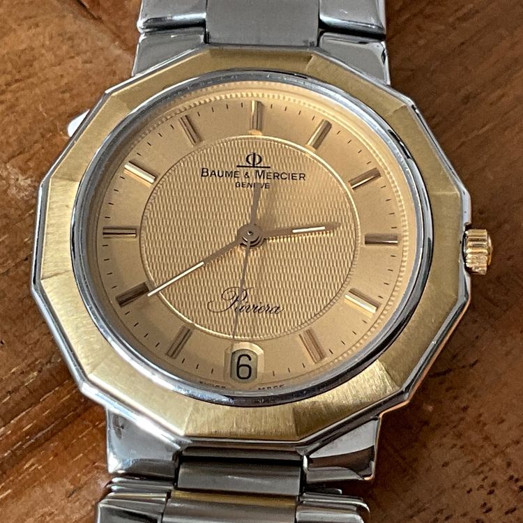 Damenuhr Baume Mercier Riviera Stahl Gold Riviera 10675 Uhr Für