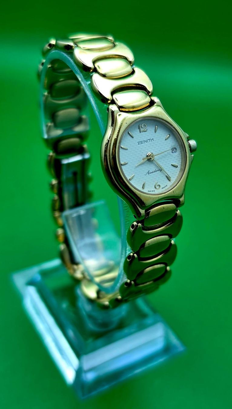 Zenith Orologi: ZENITH DATE ACADEMY HELLES ZIFFERBLATT VERGOLDET GEHÄUSE – Usato da Neftenbach venduto da Taschen-Uhren 4