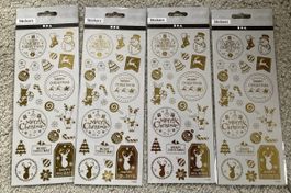 4 paquets de gommettes de noël