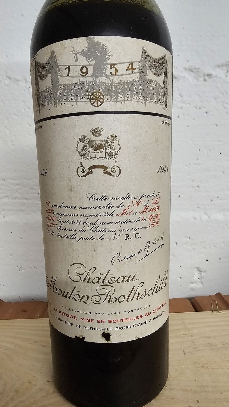 Mouton Rothschild Wein: Château Mouton Rothschild 1954 – Neu (gemäss Beschreibung) aus Würenlos von Winelife88 1