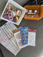 Bastel-Set mit Stickers, Glitzer & Washi Tapes