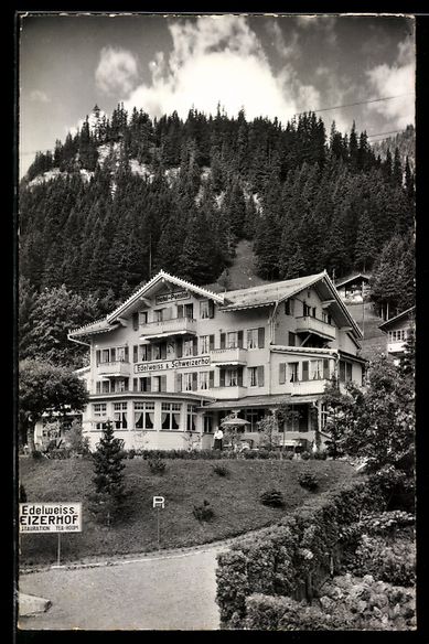 Cartoline postali: Adelboden, Hotel Edelweiss-Schweizerhof – Usato da Berlin venduto da bartko-reher