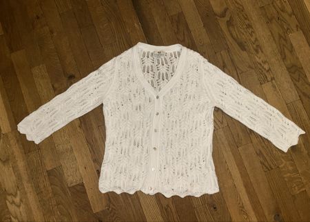 Peter Hahn Strickjacke, weiss, Gr. 36, neuwertig