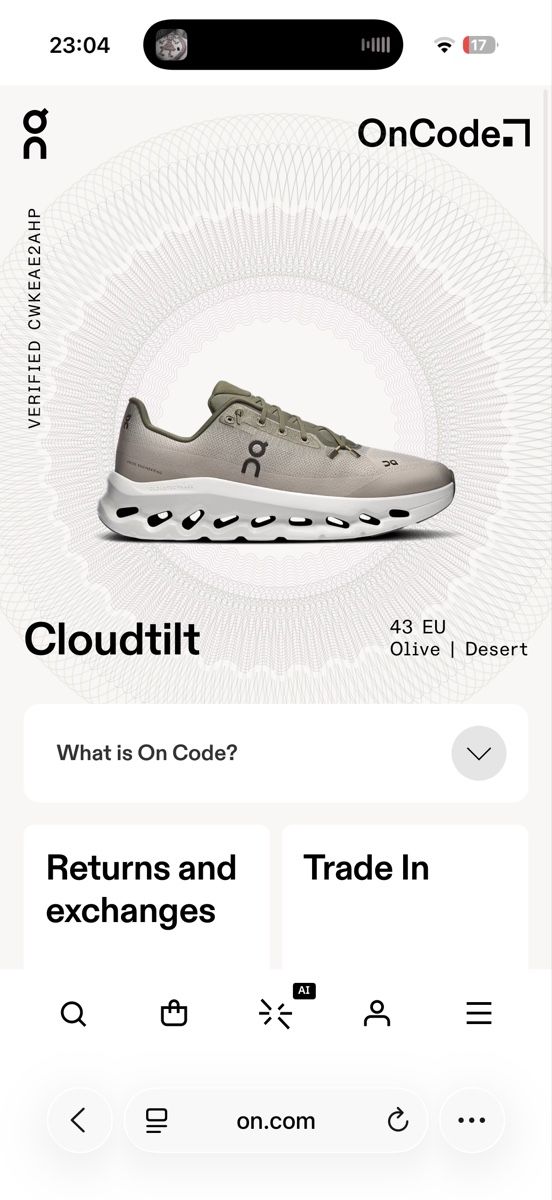 On Chaussures hommes: On Running Cloudtilt Grösse 43 EU Olive  – Neuf avec emballage d'origine à Luzern par kim221080 4