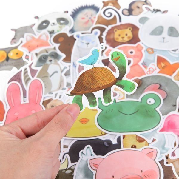 Aufkleber: 50 TIER STICKER - AUFKLEBER - WASSERFEST – Neu und originalverpackt aus Kriens von swissgadget 3