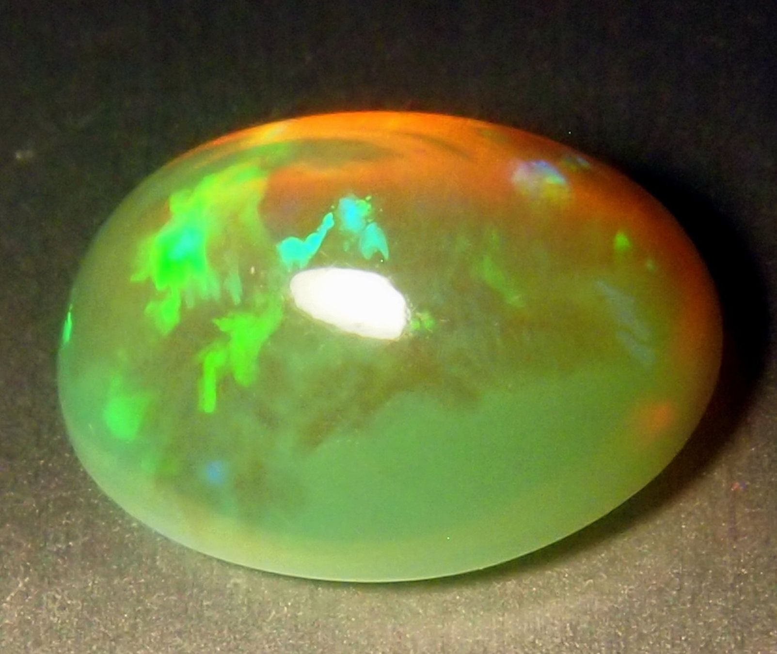 Edelsteine: 3,52 ct. Top-funkelnder WELO-Feueropal – Neu und originalverpackt aus Reinach BL von Marblue 7