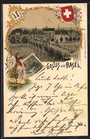 Litho Basel, Ortspartie mit Brücke