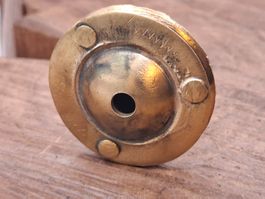 1 schöne antike Seil Rolle, Ø 4.6cm, Messing (3964#AEW0)