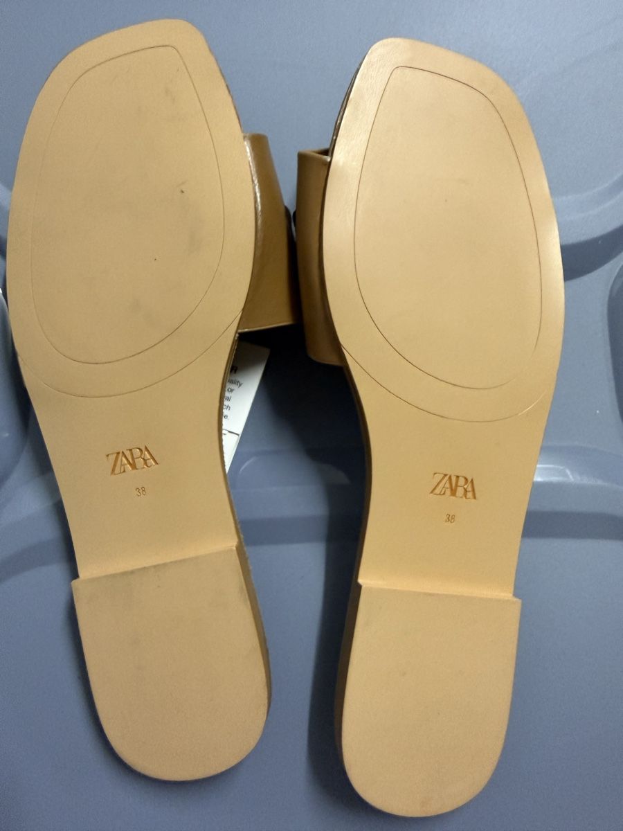 Zara Scarpe da donna: Zara leather flat pearl sandals, new, size 38 – Nuovo e nell'imballaggio originale da Zürich venduto da EShopping81 3