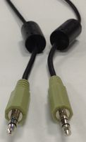 Stereo Audio Kabel Klinke 3,5mm ca.1,5m ST/ST schwarz/grün