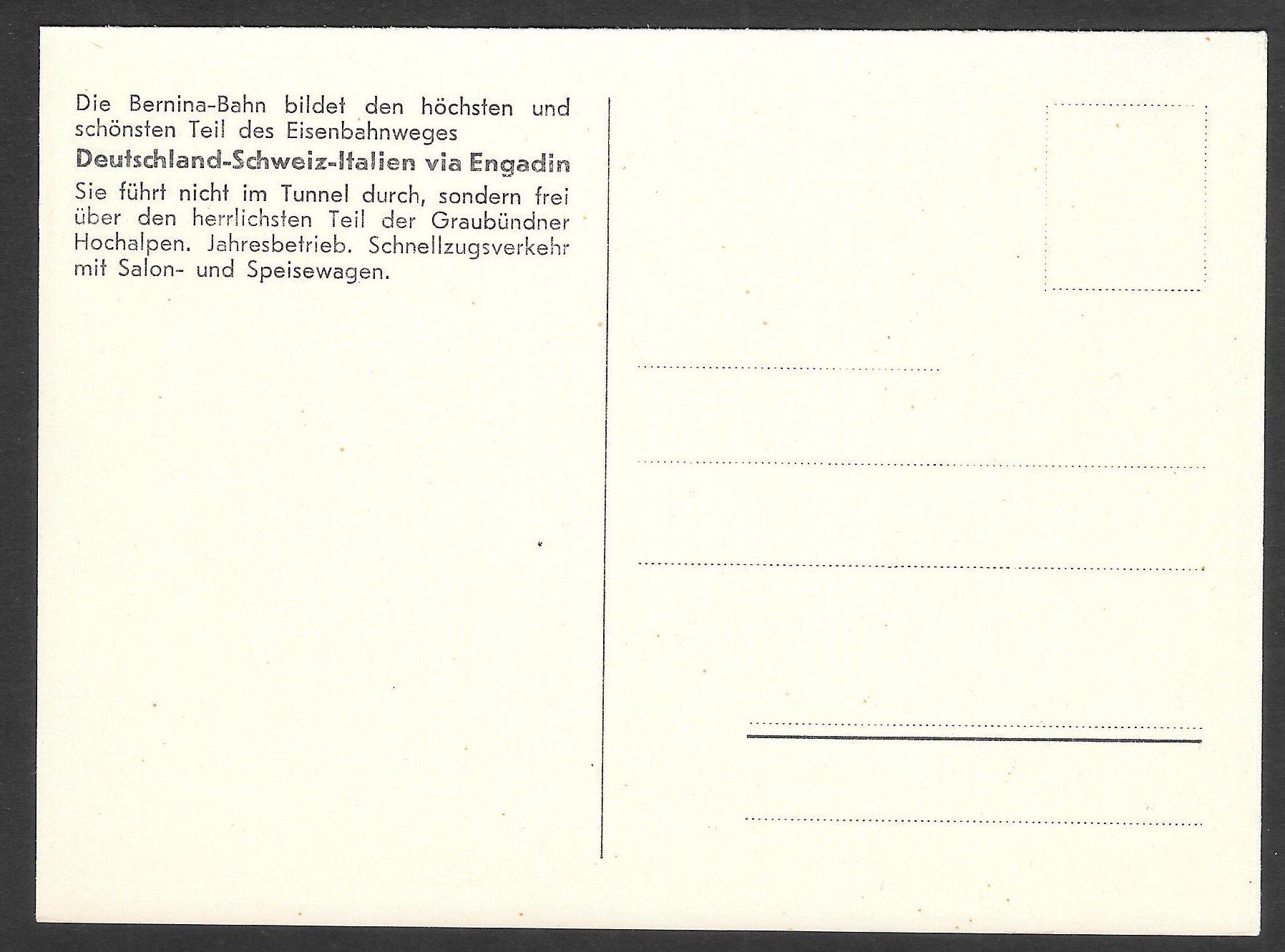Cartoline postali: Bernina-Bahn am Lago Bianco – Usato da Olten venduto da clotaldi 1