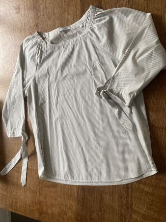 OPUS SHIRT/BLUSE/HEMD GR.38/M gestreift lindgrün/grau/weiß