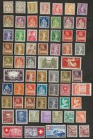 Schweiz 65 Freimarken postfrisch Katalog ca. 500.-