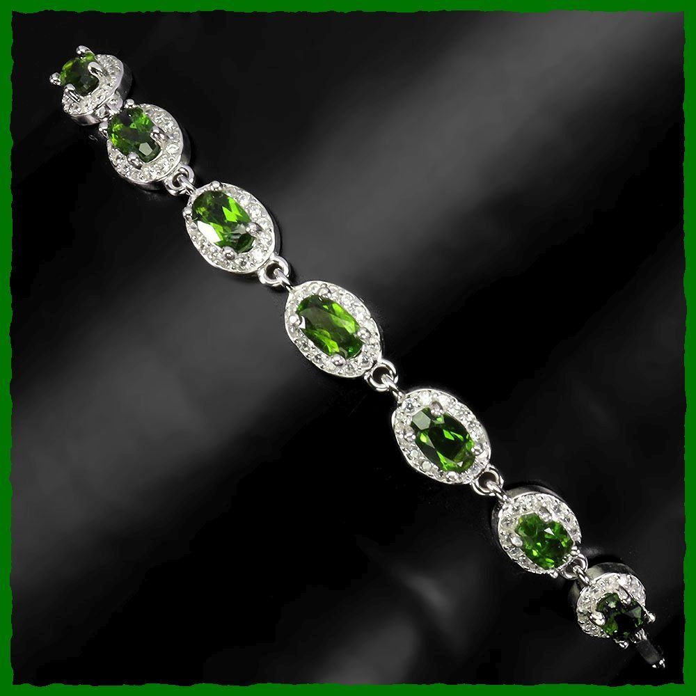 Bracciali & Braccialetti: ♛ Chrome Diopside Armband 925 Silber – Nuovo e nell'imballaggio originale da Oberglatt ZH venduto da Hot-Spot