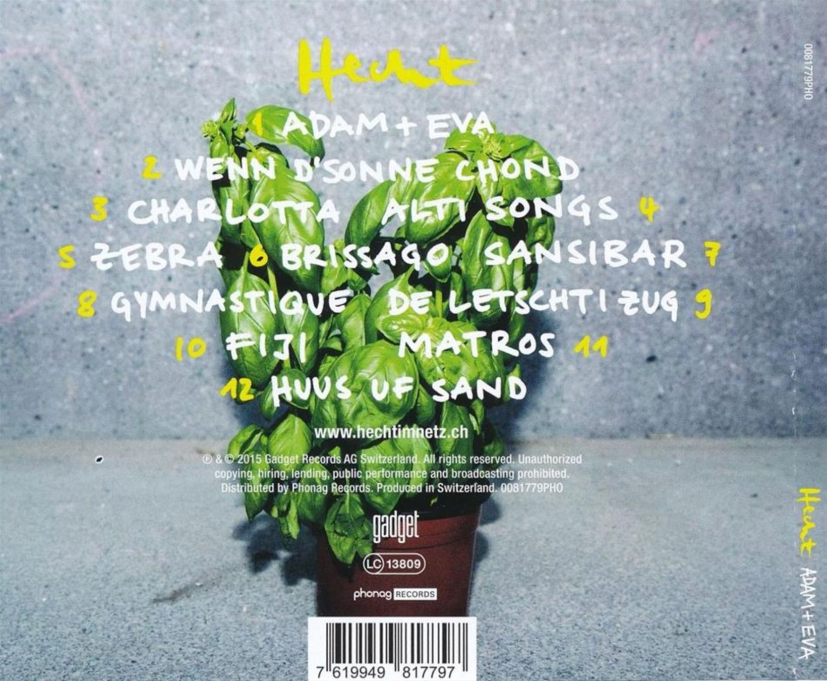 CD: Hecht - Adam + Eva – Usato da Brunnen venduto da Barfly5 1