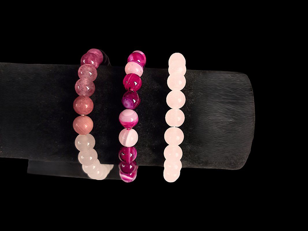Bracciali & Braccialetti: 3er-Set Armbänder, Kristallsteine – Usato da Hünenberg venduto da Restwert_Zug