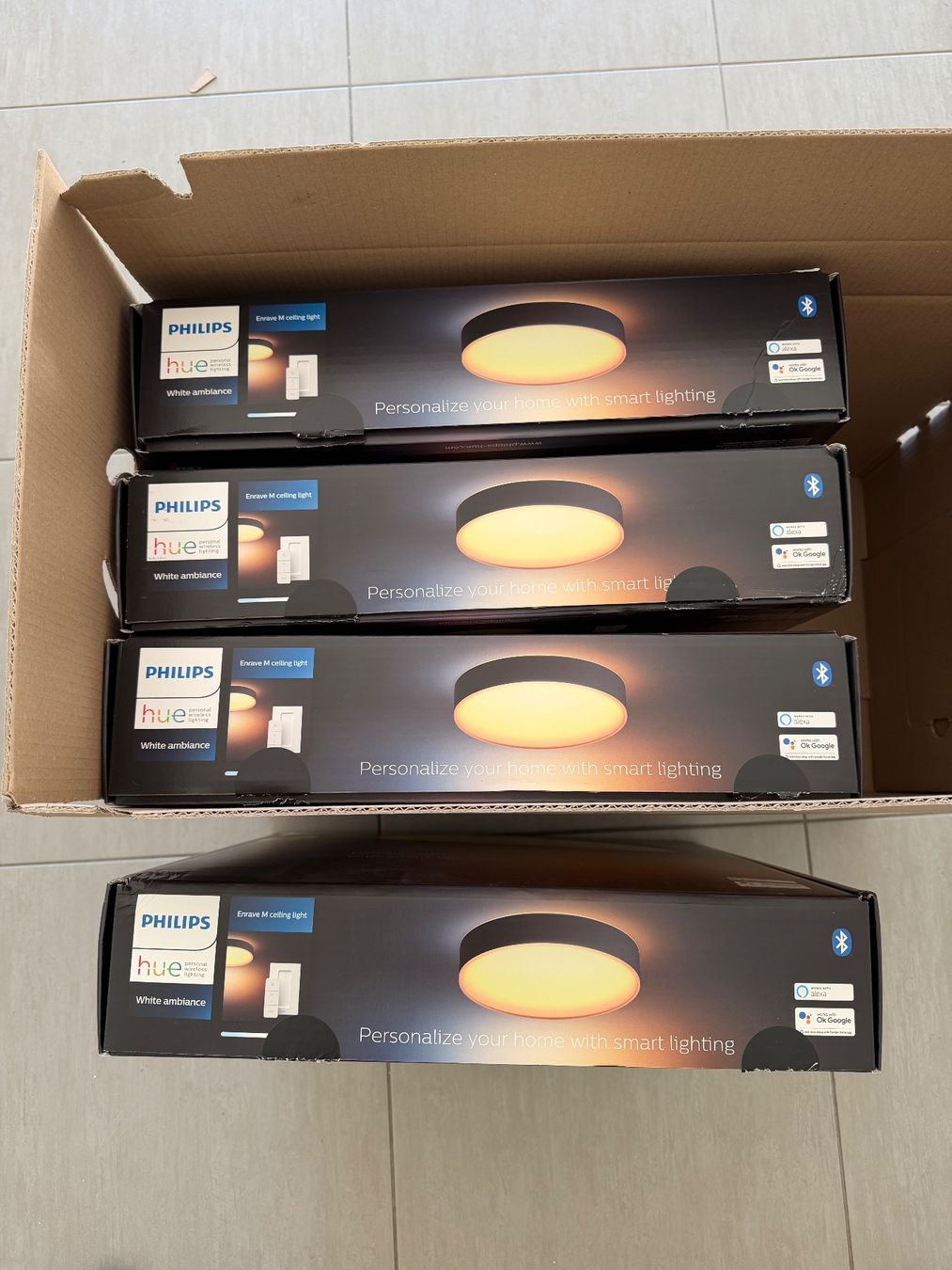 Philips Lustres & lampes de plafonds: PHILIPS HUE Plafonnier Enrave Medium – D'occasion à Montreux par MaisonMonteCarlo 2