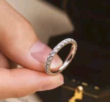 Bague argent avec diamants de moissanite certifiés GRA