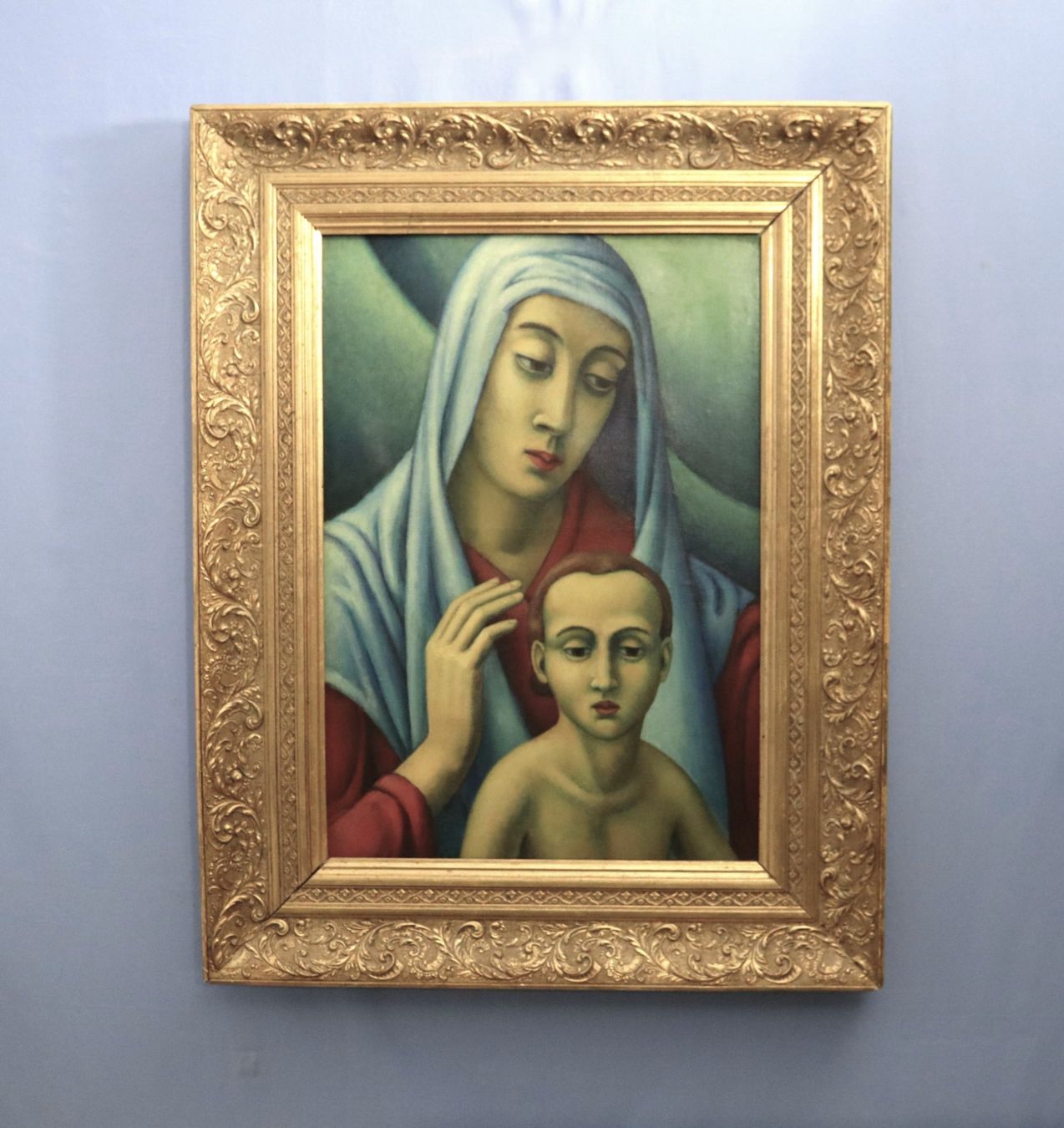 Dipinti: Leo Steck 1883-1960,  Gemälde "Mutter mit Kind", von 1926 – Usato da Zug venduto da Kunst-Fundgrube 6
