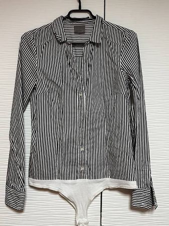 Vero Moda, Hemdbluse String, S, gestreift, schwarz-weiss