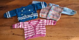 3 süsse Baby-Oberteile, Pulli und 2 Jäckchen   NEU