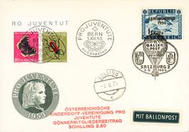 1954: Pro Juventute Kinderdorf Ballonpost, Salzburg