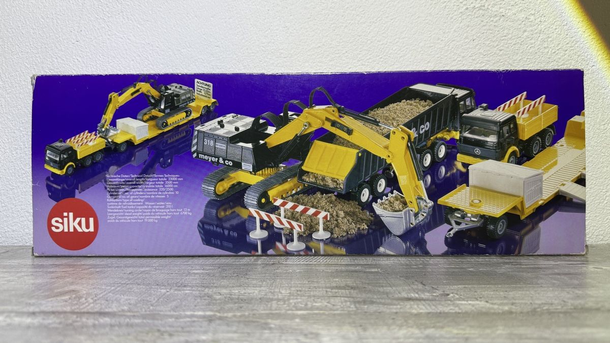 Siku Modellini d'auto: Siku 4111 Tieflader mit Großbagger – Nuovo (secondo la descrizione) da Ennetbürgen venduto da Siku-Sammlung 3