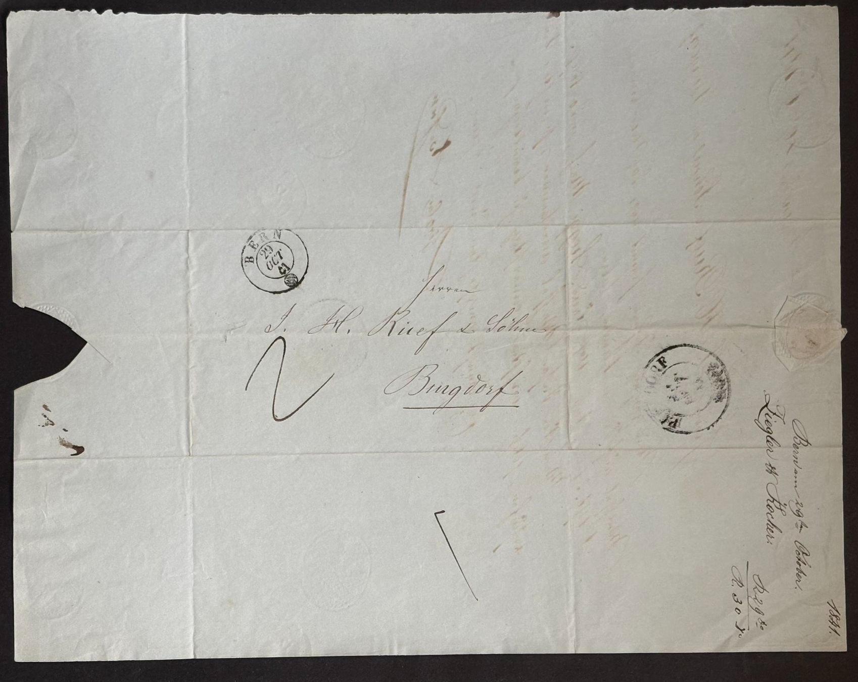 Documenti: HISTORISCHES HANDSCHRIFTLICHES DOKUMENT VON 1841 – Usato da Ostermundigen venduto da wini63