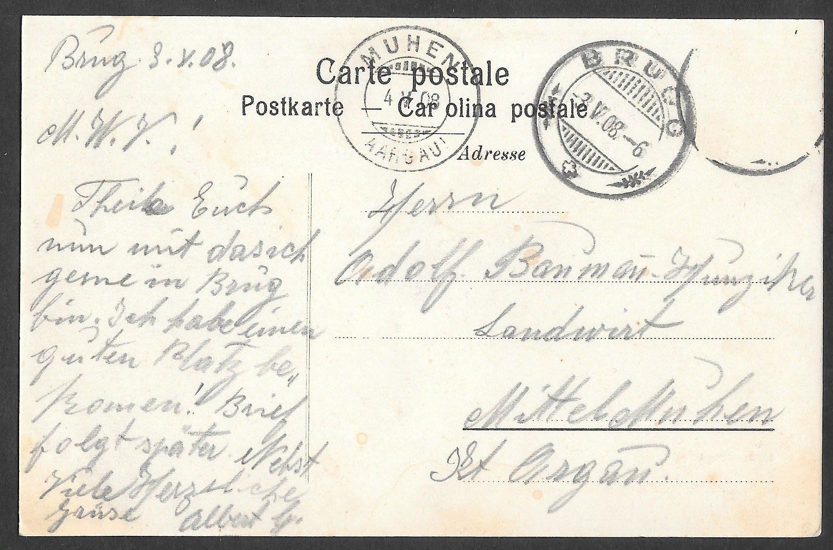 Cartoline postali: Brugg Teilansicht – Usato da Olten venduto da clotaldi 1