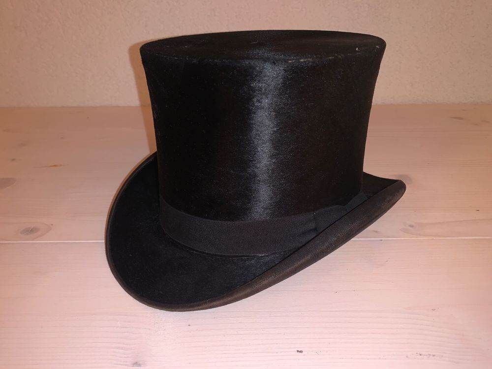 GEMVIE Zylinderhut Herren & Damen – Wollfilz, 55–61 Cm, Schwarz, Für Fasching, Hochzeit & Party