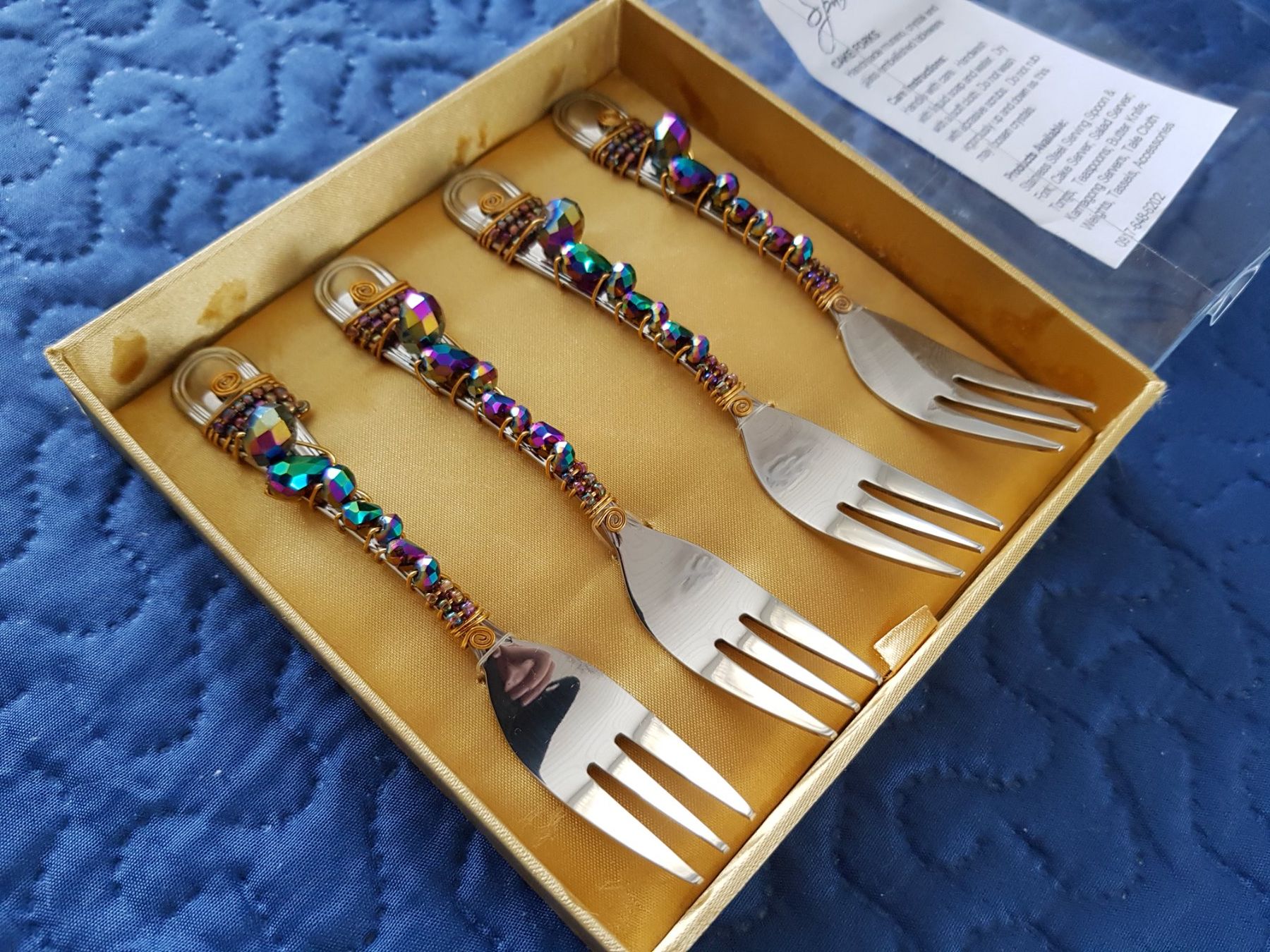 Set di posate: Kuchengabeln Set, handmade Murano, neuwertig, Vintage – Usato da Berneck venduto da heikodzint 2