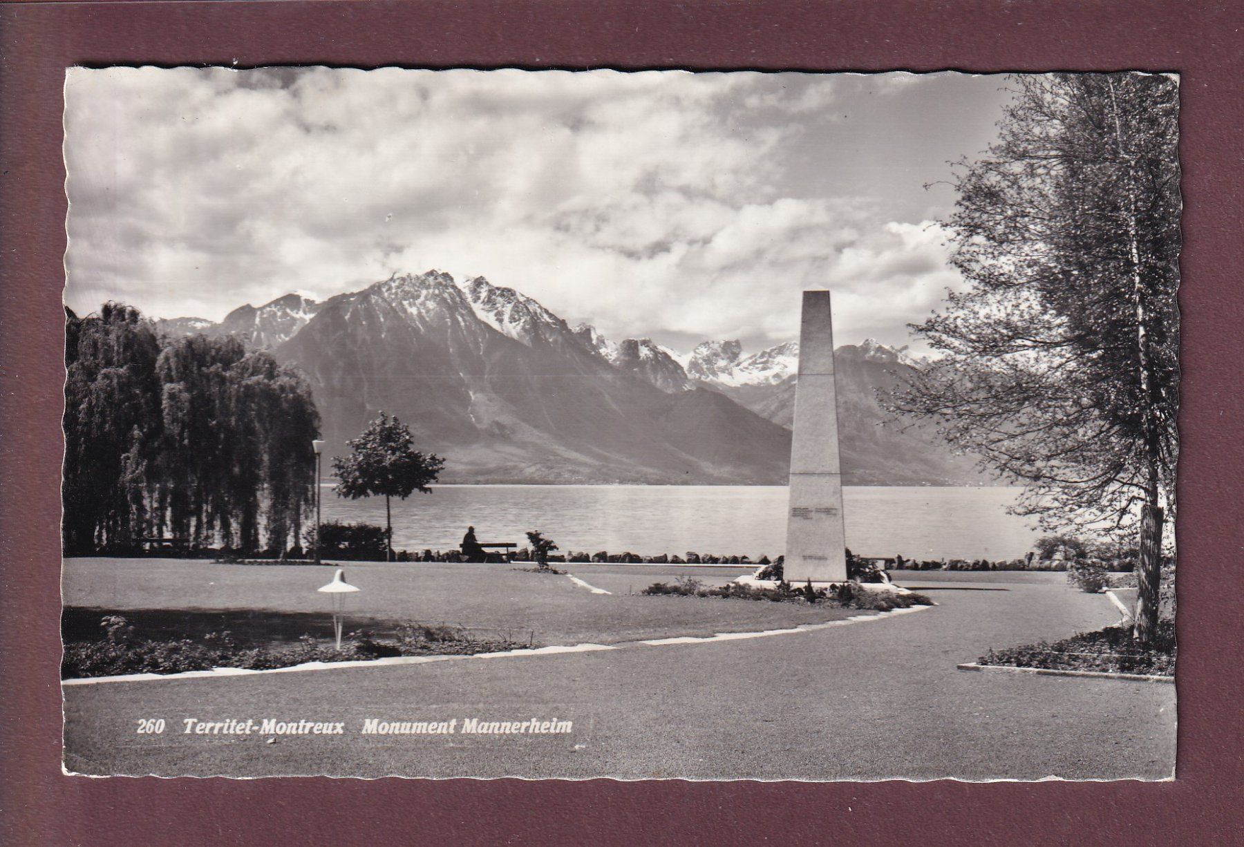 Ansichtskarten: TERRITET - Monument Mannerheim – Gebraucht aus Pully von nicecards