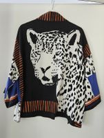 Farbiger Kimono mit Leopard auf Rückseite Gr.M
