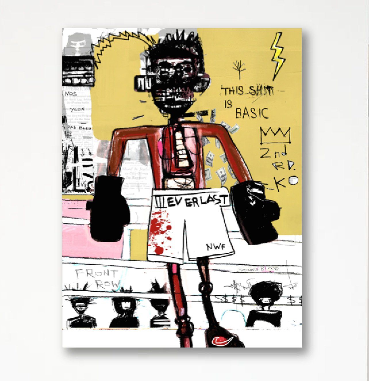 Poster & Bilder: Front Row Neo Expressionismus Kunst Art Brut Bild Boxing – Neu (gemäss Beschreibung) aus St. Niklausen LU von Stefan_Bammert_Art