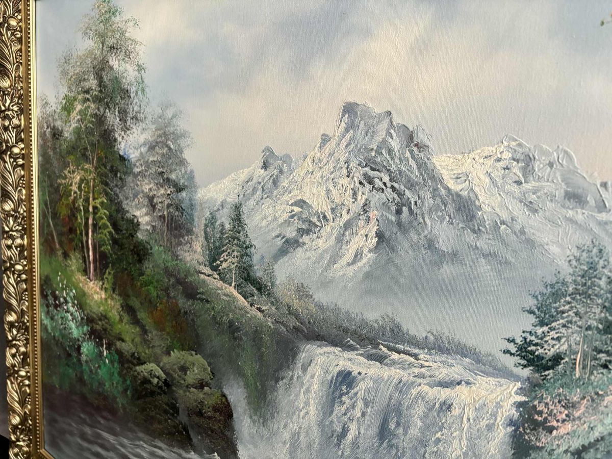 Dipinti: Atemberaubendes Gemälde verschneite Berge & Wasser – Usato da Oberkulm venduto da ani_bhp9 1