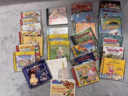 Über 30 CDs mit Kindergeschichten und Liedern