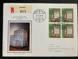 Schweiz 1984 Pro Patria 70 Kachelofen R-FDC Bulle 4er-Block