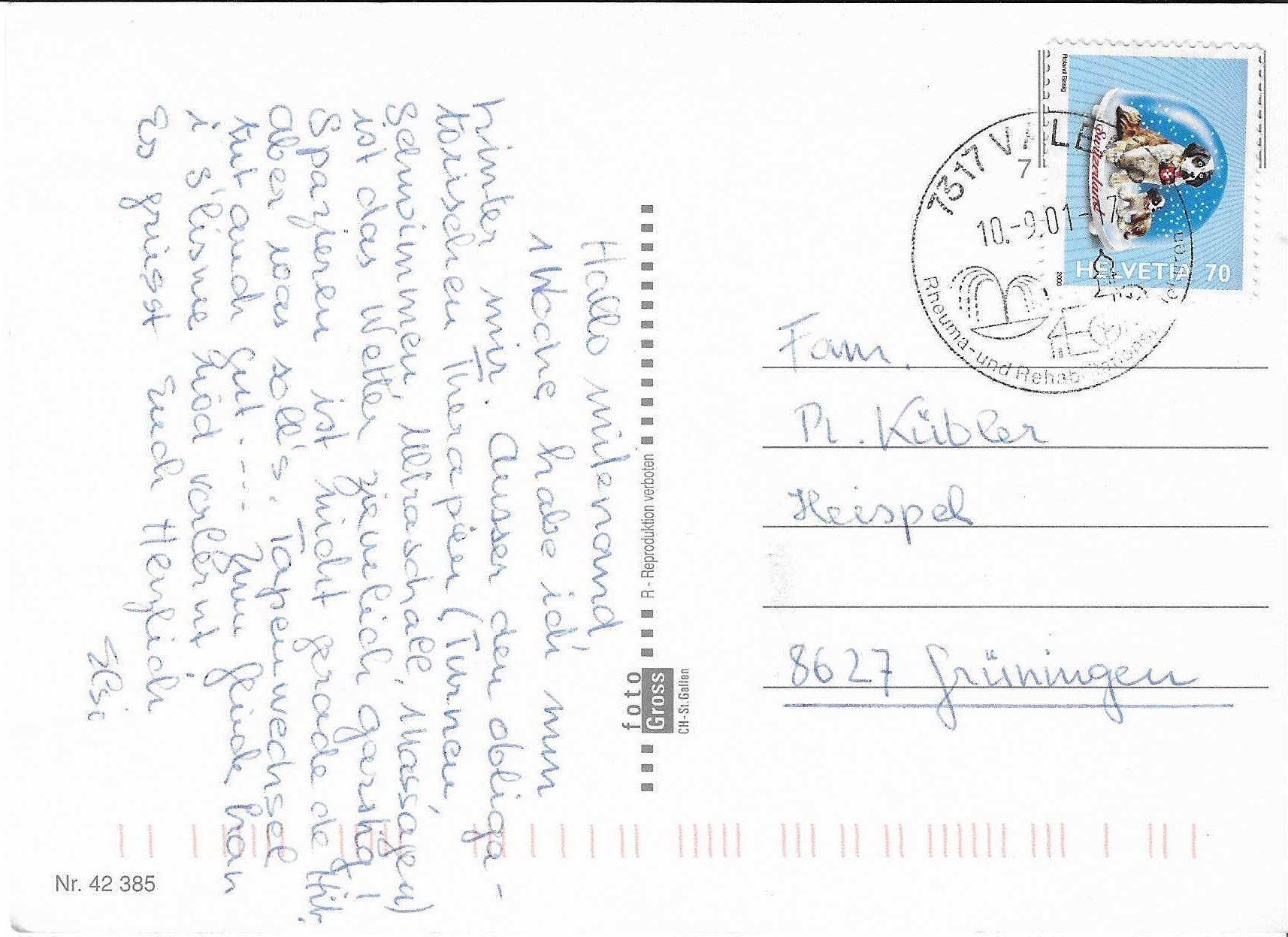 Cartoline postali: Valens im Taminatal SG – Usato da Rothrist venduto da Stranglehold 1