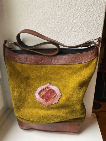 Wildledertasche grün