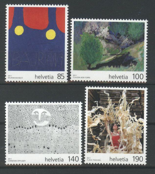 Alle Briefmarken: 2011, Künstler mit Handicap ** (2) – Gebraucht aus Willisau von Vollstempel